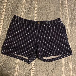 Cute Navy & White Printed Shorts